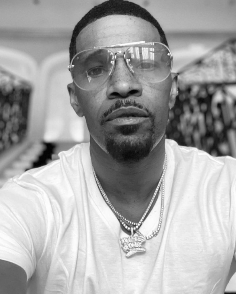 black and white Jamie Foxx 
