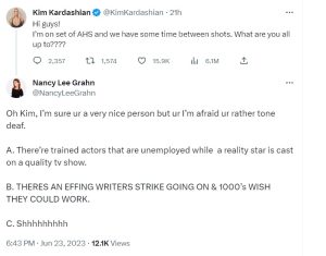 Kim Kardashian Nancy Lee Grahn Tweet