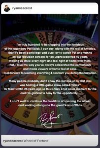 Ryan Seacrest Wheel of Fortune